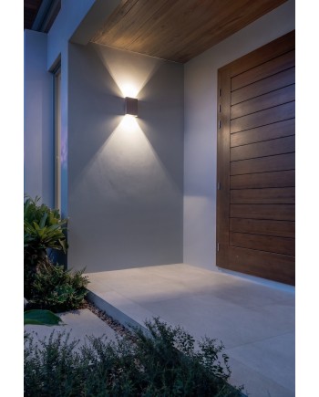 HUEZ * APLIQUE LED IP65 5+5W 3000K CORTEN